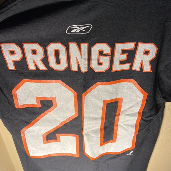 NHL Reebok Mens Flyers Pronger 20 Jersey Tee Color Black Size Small - Picture 5 of 5
